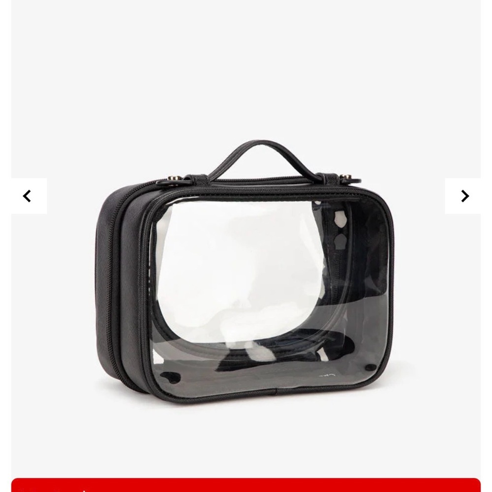 CALPAK Small Clear Cosmetics Case in Black